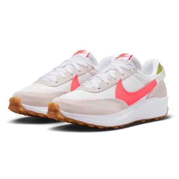 Nike Waffle Debut “1972” Women's Athletic Running Gym Shoes OFF-WHITE/HOT PUNCH - Picture 3 of 6